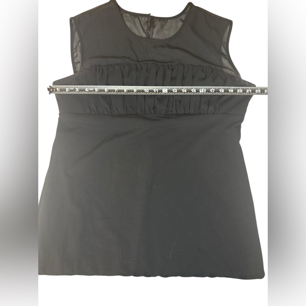 Daisy Fuentes Womens Sleeveless Little Black Mini SheerDress🖤 Size Extra Large - Picture 6 of 8